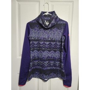 Nike Pro Hyperwarm Nordic Infinity Cowl Neck Dri-Fit Compression Top Womens SZ M
